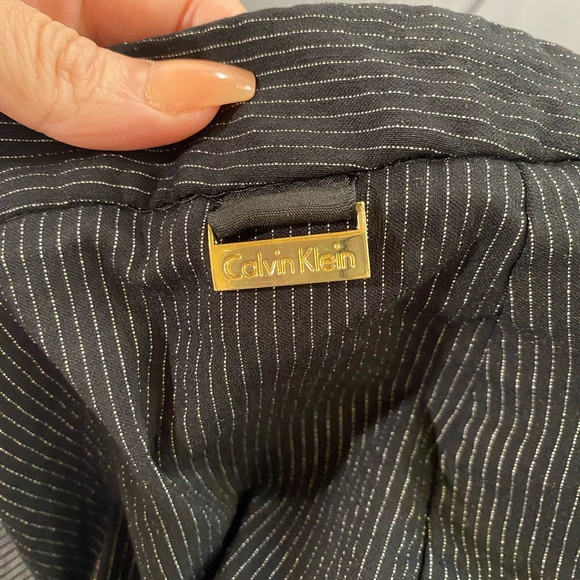 Calvin Klein skinny leg pinstripe trousers small/4 VGUC - Picture 8 of 13